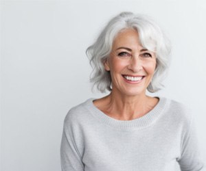 older woman smiling 