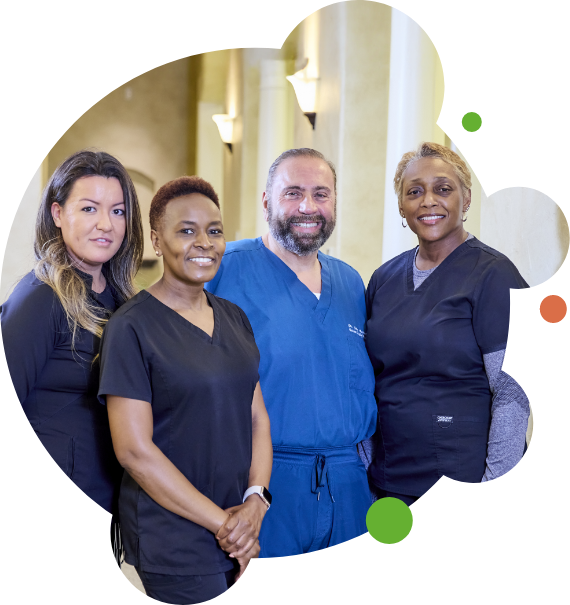 Plano dentist Dr. Sam Antoon with his dental team