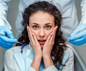 Woman with dental anxiety in Plano
