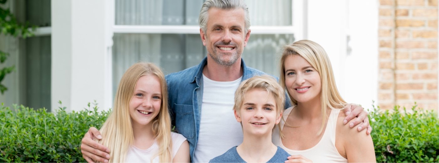 smiling family in Plano