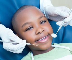 little boy about to get dental sealants in Plano