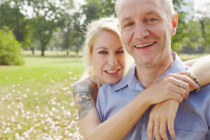 portrait of couple embracing